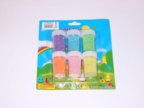 Sypké glitry 6 barevných dóziček