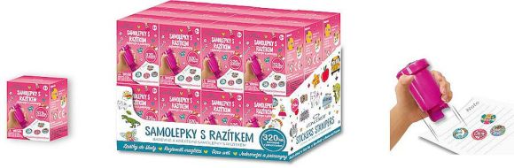 Samolepky s razítkem Jednorožci a princezny A381 Samolepky s razítkem Jednorožci a princezny A381
