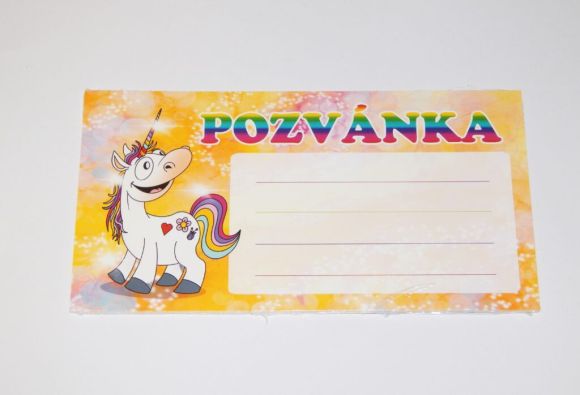 Pozvánka Jednorožec  10 ks /2339