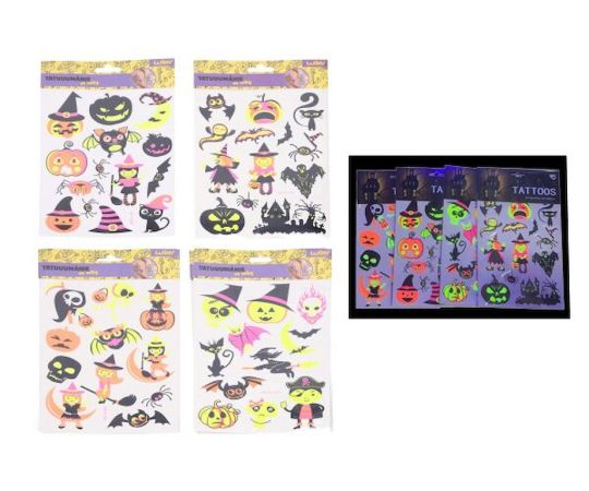 Tetovací obtisky - Halloween fluorescenční  W055985
