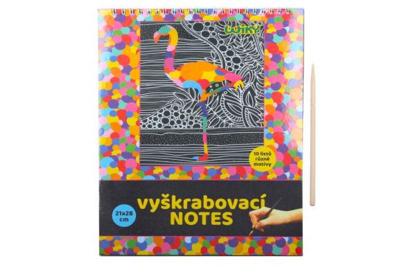 Vyškrabovací notes 21x28cm, 10 listů / W011367