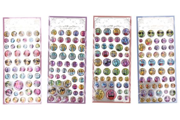 Nálepky obličej mix  W054001