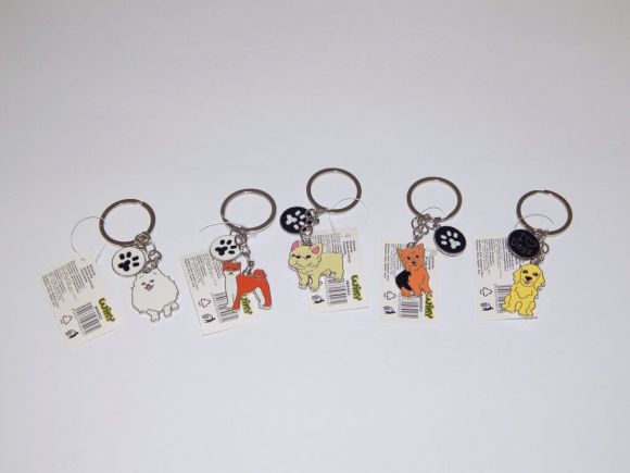 Klíčenka tlapka + pes  W054523