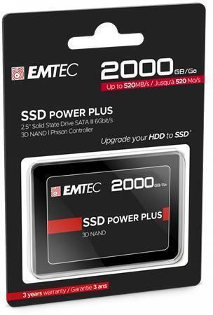 SSD (vnitřní paměť) X150, 2TB, SATA 3, 520/520 MB/s, EMTEC ECSSD2TX150