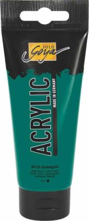 Akrylová barva SOLO GOYA, Dark Green, 100 ml v tubě, KREUL Akrylová barva SOLO GOYA, Dark Green, 100 ml v tubě, KREUL