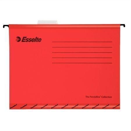 Zesílené závěsné desky Classic, červená, A4, recyklovaný karton, ESSELTE ,balení 25 ks