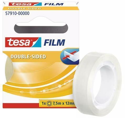 Samolepicí páska Tesafilm, oboustranná, 12 mm x 7,5 m, TESA 57910-00000-02