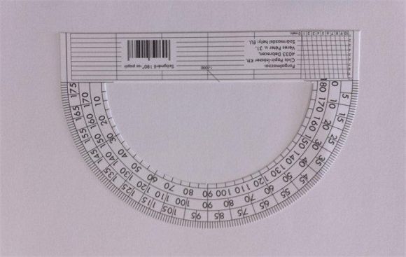 Úhloměr, papírový, 180° ,balení 100 ks