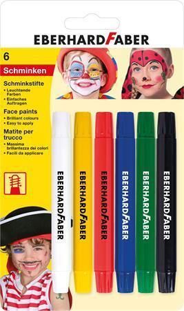 Barvy na obličej, 6 barev, vysouvací, EBERHARD-FABER E579107