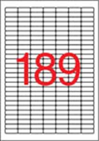 Etiketa, 25,4 x 10 mm, snímatelná, zaoblené rohy, 4725 ks/bal., APLI 10198 ,balení 25 ks