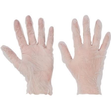 Ochranné rukavice Boorne, jednorázové, vinylové, velikost L/9, bez pudru, 100 ks, 109008399090