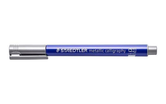 Kaligrafický popisovač Design Journey Metallic Calligraphy, stříbrná, STAEDTLER 8325-81   02