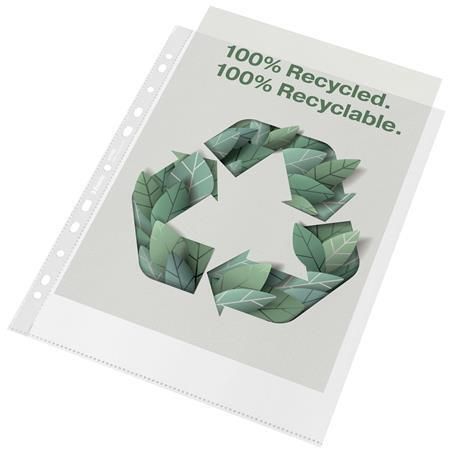 Euroobaly Recycled, čirá, A4 Maxi, 70 mikronů, pomerančový povrch, ESSELTE  ,balení 100 ks