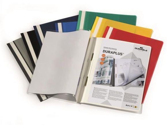 Desky s rychlovazačem DURAPLUS, zelená, A4, široké, DURABLE 257905