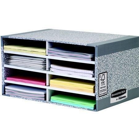 Stolní organizér BANKERS BOX SYSTEM, šedá, karton, FELLOWES 08750EU
