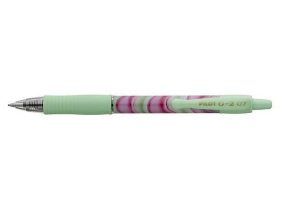 Gelové pero G-2 Flow, modrá, 0,32 mm, stiskací mechanismus, zelené tělo, PILOT BL-G27-FLG-B Gelové pero G-2 Flow, modrá, 0,32 mm, stiskací mechanismus, zelené tělo, PILOT BL-G27-FLG-B