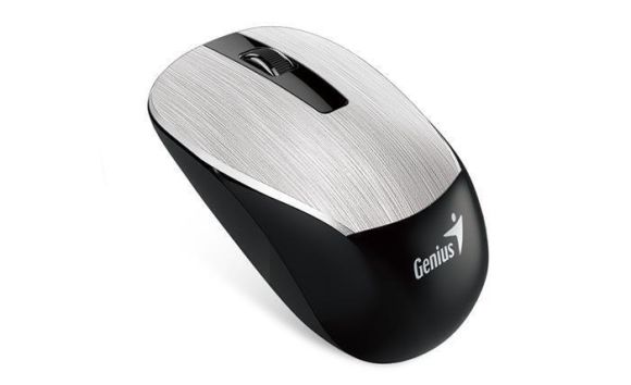 Myš, bezdrátová, optická, standardní velikost, GENIUS NX-7015, stříbrná