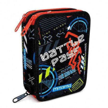 Penál plný Triplo, Spacebattle, třípatrový, na zip, MITAMA 64972