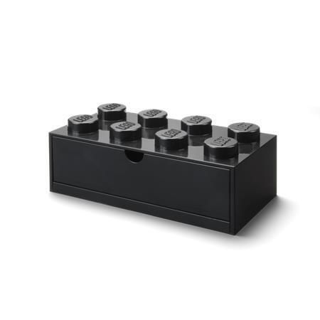 Úložný box se zásuvkou Brick 4x2, černá, LEGO 40211733