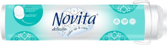 Odličovací tampony Novita Delicate, 120 ks, CP12035NOVITADELICATE ,balení 120 ks