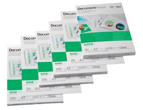 Laminovací fólie, 75 mikronů, A3, matná, 100 ks, GBC 41660E ,balení 100 ks
