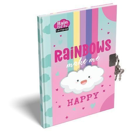 Deník/památník se zámkem Lollipop Rainbow, A5, čistý, 60 listů, LIZZYSULI 7490225001 Deník/památník se zámkem Lollipop Rainbow, A5, čistý, 60 listů, LIZZYSULI 7490225001