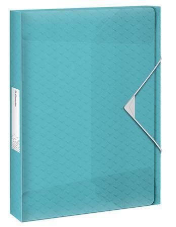 Box na spisy s gumičkou Colour\'Ice, modrá, 25 mm, PP, A4, ESSELTE