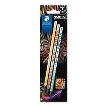 Grafitová tužka Norix 181, 3 různé barvy, HB, sada, STAEDTLER 181-HBBK3
