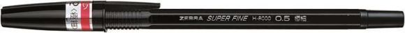 E20661 Kuličkové pero H-8000, černá, 0,21 mm, s víčkem, ZEBRA