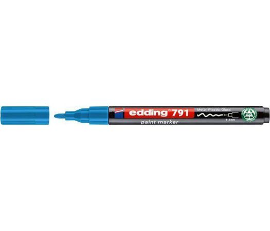 Lakový popisovač 791 PCR, světle modrá, 1-2 mm, EDDING 4-791PCR010