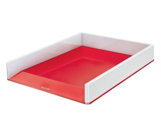 Dvoubarevný odkladač “Wow”, červená, plast, LEITZ 53611026