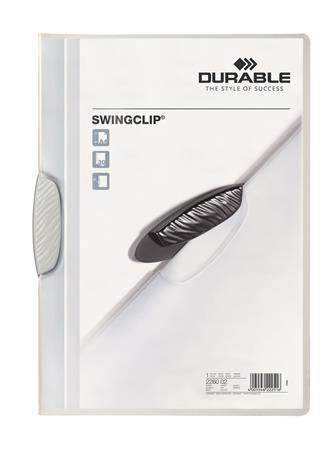 Desky s rychlovazačem Swingclip® 30, bílá, s klipem, A4, PP, DURABLE