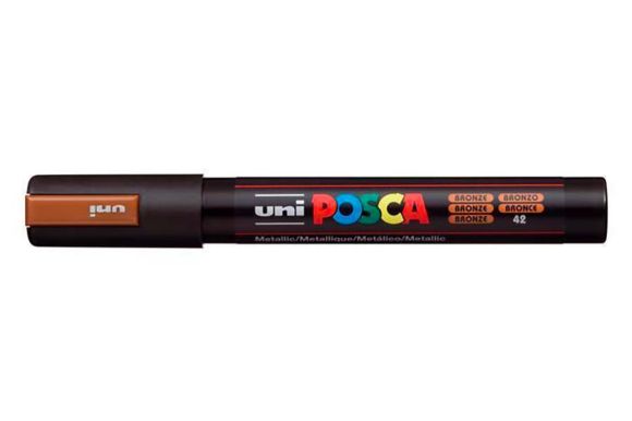 Akrylový popisovač Posca PC-5M, bronzová, 1,8-2,5 mm, UNI 2UPC5MBRONZ