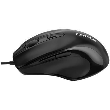 Myš M-6, černá, drátová, optická, USB, CANYON CNE-CMS6