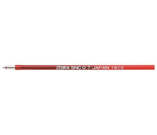Náplň do kuličkového pera SNC, červená, 0,24 mm, ZEBRA 53153