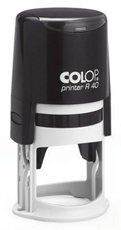 Razítko kulaté Printer R40, černý polštářek, COLOP 01034000