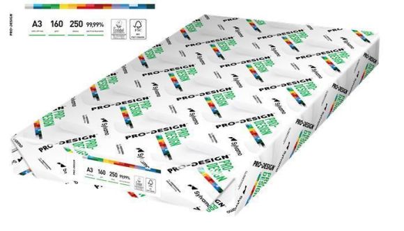 Xerografický papír, pro digitální tisk, A3, 160 g, 250 listů, PRO-DESIGN PRDES160X428(434) ,balení 250 ks