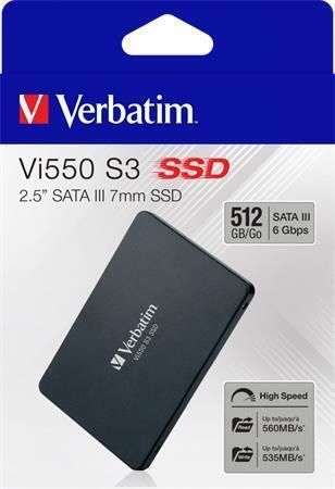 SSD (vnitřní paměť) Vi550, 512GB, SATA 3, 535/560MB/s, VERBATIM