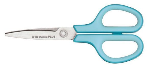 Nůžky Fitcut Curve, světle modrá, univerzální, 17,5 cm, PLUS 35052 Nůžky Fitcut Curve, světle modrá, univerzální, 17,5 cm, PLUS 35052