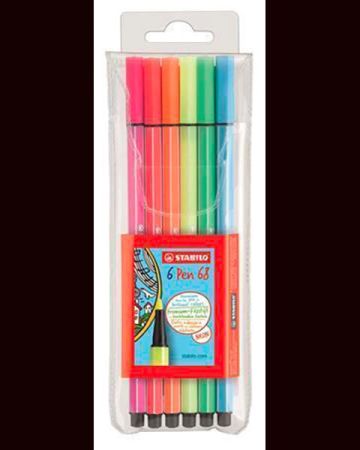 Fixy Pen 68, 6 neonových barev, 1mm, STABILO