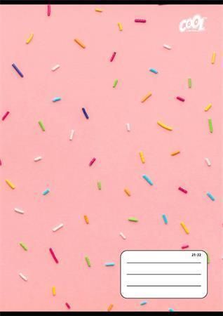 Sešit Sweet pink, 21-32, mix motivů, A5, linkovaný, 32 listů, 4-8. třída, COOL BY VICTORIA