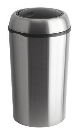 Odpadkový koš, stříbrná, kov, výkyvné víko, 75 l, VEPA BINS VB 404515