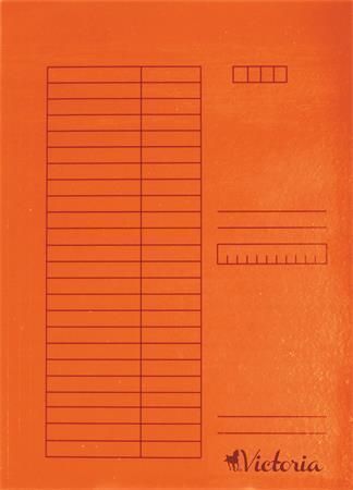 Desky s rychlovazačem, oranžové, karton, A4, VICTORIA ,balení 5 ks