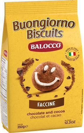 Sušenky Faccine“, čokoláda-lískový ořech, 350 g, BALOCCO 237527 Sušenky Faccine“, čokoláda-lískový ořech, 350 g, BALOCCO 237527