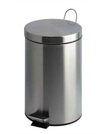 Odpadkový koš, pedálový, kovový, 20 l, VEPA BINS, chromovaný