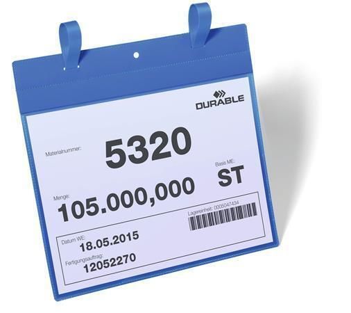 Závěsná kapsa, tmavě modrá, A4, na šířku, DURABLE ,balení 50 ks