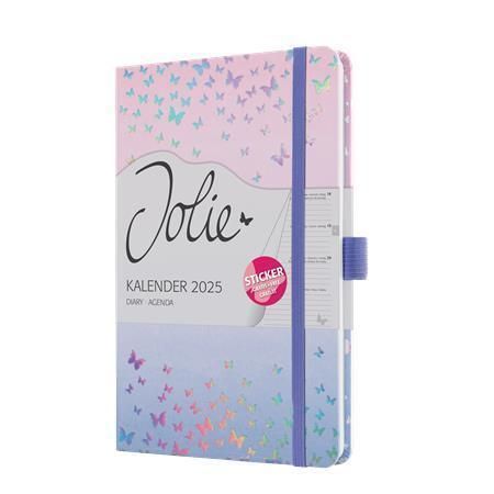 Diář Jolie, Butterfly Confetti Candy, A5, týdenní, 2025, tvrdé desky, SIGEL J5347