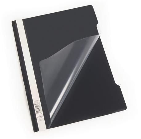 Desky s rychlovazačem Economy, černá, A4, PP, DURABLE ,balení 50 ks