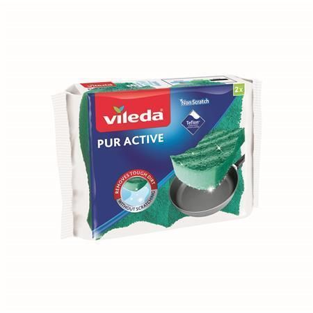 Čistící houba, 2ks, VILEDA Pure Active ,balení 2 ks