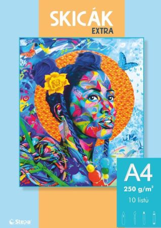 Skicák  A4/10listů EXTRA 250g, STEPA ,balení 10 ks